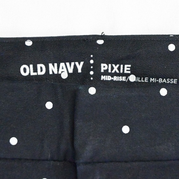 Old Navy 4 Black Polka Dot Pixie Mid Rise Skinny Ankle Womens Dress Pants - Picture 3 of 7